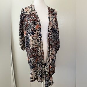 Liberty Love Open Front Kaftan Mixed Print 2XL
